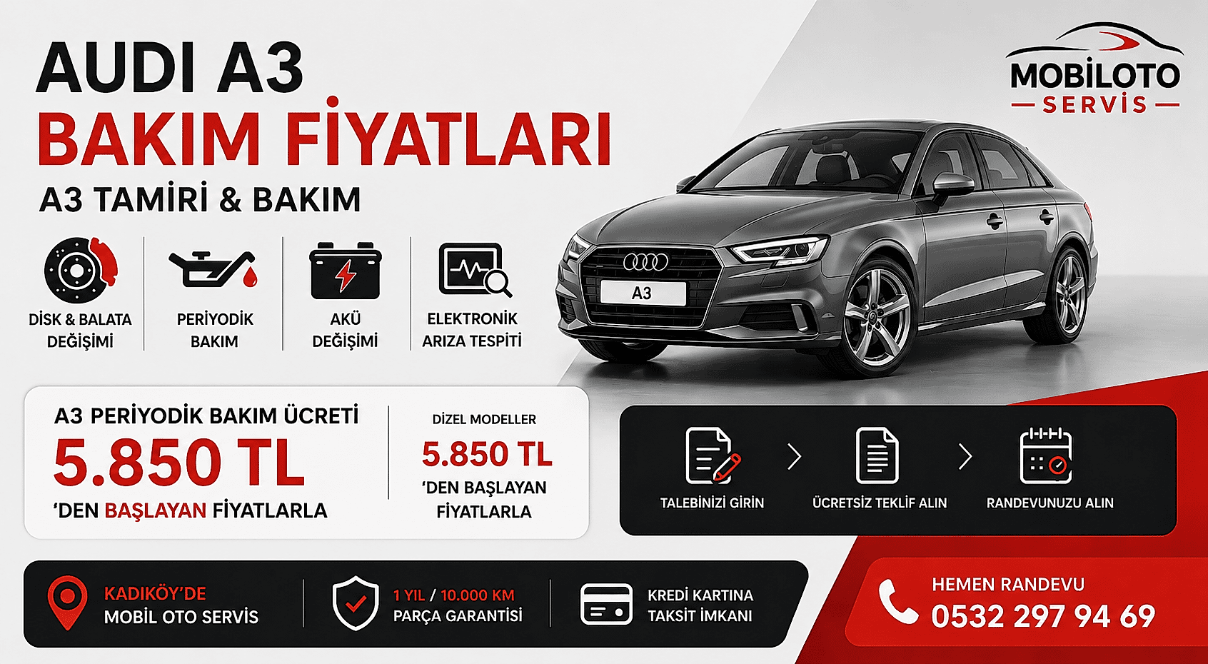 audi A3 periyodik bakım